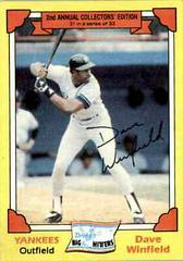 Dave Winfield Baseball Cards 1982 Topps Drake's Big Hitters Prices