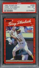 Terry Steinbach Baseball Cards 1990 Donruss Aqueous Test Prices