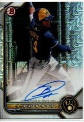 Jackson Chourio Baseball Cards 2022 Bowman Chrome Mega Box Mojo Autographs Prices