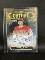 Shohei Ohtani [Black Atomic] #SSA-SO Baseball Cards 2022 Bowman Sterling Signage Autographs Prices