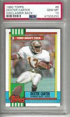 Dexter Carter [Disclaimer Back] Football Cards 1990 Topps Prices