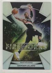 Damian Lillard [Silver Prizm] #14 Basketball Cards 2018 Panini Prizm Fireworks Prices