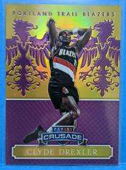 Clyde Drexler [Purple] Basketball Cards 2014 Panini Excalibur Crusade Prices