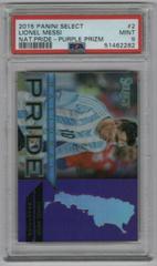 Lionel Messi [Purple Prizm] #2 Soccer Cards 2015 Panini Select National Pride Prices