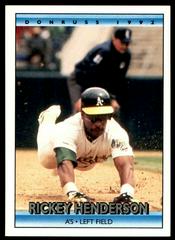 Rickey Henderson #193 Baseball Cards 1992 Donruss Prices