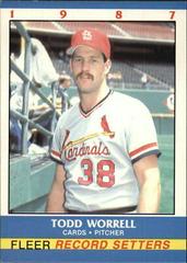 Todd Worrell Baseball Cards 1987 Fleer Record Setters Prices