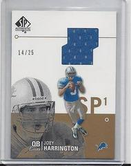 Joey Harrington [Patch Gold] Football Cards 2002 SP Authentic Prices