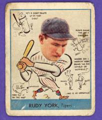 Rudy York #284 Baseball Cards 1938 Goudey Prices