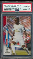 Vinicius Junior [Red Wave Refractor] Soccer Cards 2019 Topps Chrome UEFA Champions League Prices