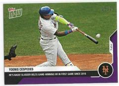 Yoenis Cespedes [Purple] #7 Baseball Cards 2020 Topps Now Prices