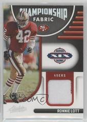 Ronnie Lott [Silver] Football Cards 2022 Panini Absolute Championship Fabric Prices