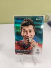 Robert Lewandowski [Green Refractor] Soccer Cards 2020 Stadium Club Chrome UEFA Champions League Prices