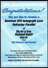 Elly De LA Cruz [Refractor] #B22-EDL Baseball Cards 2022 Bowman's Best of Autographs Prices