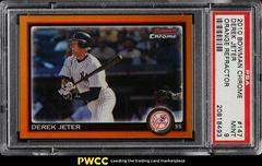 Derek Jeter [Orange Refractor] #147 Baseball Cards 2010 Bowman Chrome Prices