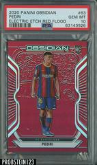 Pedri [Red Flood] Soccer Cards 2020 Panini Obsidian Prices