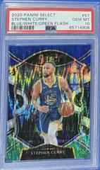 Stephen Curry [Blue White Green Flash] Basketball Cards 2020 Panini Select Prices