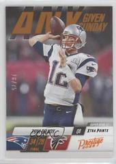 Tom Brady [Orange] #1 Football Cards 2022 Panini Prestige Any Given Sunday Prices