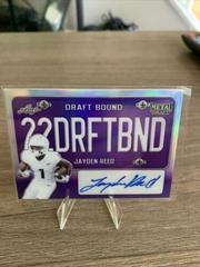 Jayden Reed [Purple Prismatic] #BA-JR3 Football Cards 2022 Leaf Metal Draft Autographs Prices