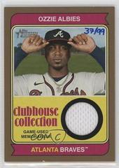 Ozzie Albies [Gold] #CCR-OA Baseball Cards 2023 Topps Heritage Clubhouse Collection Relics Prices