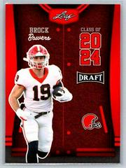 Brock Bowers [Red] #76 Football Cards 2023 Leaf Draft Prices