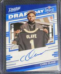 Chris Olave #DDS-CO Football Cards 2022 Panini Prestige Draft Day Signatures Prices