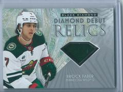 Brock Faber #DD-BF Hockey Cards 2023 Upper Deck Black Diamond Debut Relic Prices