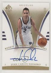 Juan Carlos Navarro [Autograph] #110 Basketball Cards 2007 SP Authentic Prices