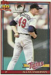 Allan Anderson #223 Baseball Cards 1991 Topps Desert Shield Prices