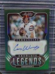 Carson Wentz [Green] Football Cards 2022 Panini Absolute Legends Signatures Prices