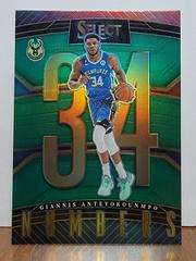 Giannis Antetokounmpo [Green] #9 Basketball Cards 2022 Panini Select Numbers Prices