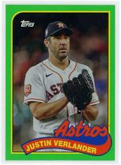 Max Scherzer, Justin Verlander [Green] #89DH-16 Baseball Cards 2023 Topps Archives 1989 Doubleheaders Prices