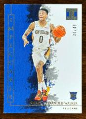 Nickeil Alexander Walker Basketball Cards 2019 Panini Impeccable Prices