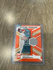 Brendan Beck [Orange] #FT-BB Baseball Cards 2022 Panini Elite Extra Edition Future Threads Prices
