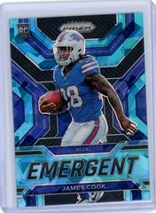 James Cook [Blue Ice] #E-13 Football Cards 2022 Panini Prizm Emergent Prices