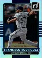 Francisco Rodriguez #117 Baseball Cards 2015 Donruss Prices
