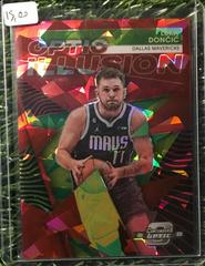 Luka Doncic [Red Cracked Ice] #5 Basketball Cards 2022 Panini Contenders Optic Illusion Prices