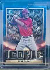 Mike Trout [Blue] #BI-1 Baseball Cards 2023 Bowman Chrome Iconic Prices