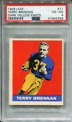Terry Brennan [Dark Yellow Pants] Football Cards 1948 Leaf Prices