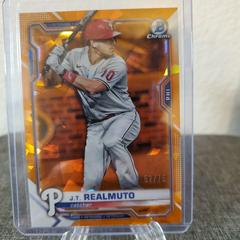 J. T. Realmuto [Orange] Baseball Cards 2021 Bowman Chrome Sapphire Prices