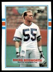 Brian Bosworth #13 Football Cards 1989 Topps American/UK Prices