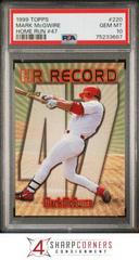 Mark McGwire [#47] Baseball Cards 1999 Topps Home Run Record Prices