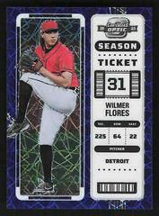Wilmer Flores [Blue Velocity] #3 Baseball Cards 2023 Panini Chronicles Contenders Optic Prices