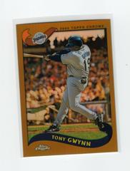 Tony Gwynn [Gold Refractor] #99 Baseball Cards 2002 Topps Chrome Prices