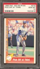 Pick Off at Third #216 Baseball Cards 1992 Pacific Nolan Ryan Prices