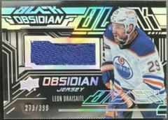 Leon Draisaitl #OJ-LD Hockey Cards 2022 SPx UD Black Obsidian Jerseys Prices