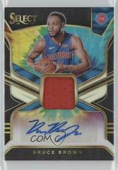 Bruce Brown [Tie Dye] #BBR Basketball Cards 2018 Panini Select Rookie Jersey Autographs Prices