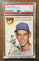 Johnny Klippstein [Gray Back] #31 Baseball Cards 1954 Topps Prices