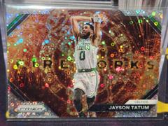 Jayson Tatum [Fast Break] #17 Basketball Cards 2023 Panini Prizm Fireworks Prices