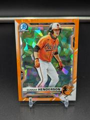 Gunnar Henderson [Orange] #BDC-175 Baseball Cards 2021 Bowman Draft Sapphire Prices
