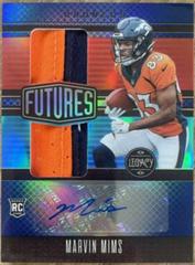 Marvin Mims [Sapphire] #FDA-20 Football Cards 2023 Panini Legacy Futures Dual Patch Autographs Prices